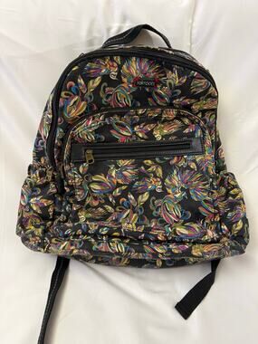 Sakroots Multicolor Phoenix Bird Floral Canvas Backpack Boho Travel School Bag